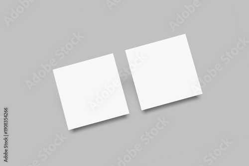 Square Business Crad Mockup Design Blank