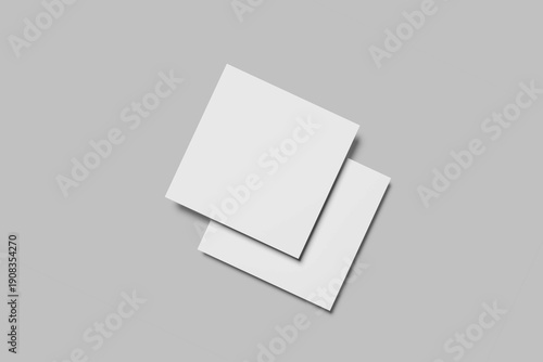 Square Business Crad Mockup Design Blank