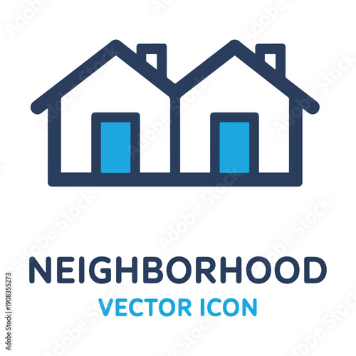 neighbourhood village house icon vector