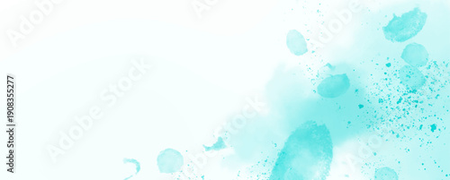 Abstract watercolor art background template. blue watercolor backdrop empty space for text, banner, presentation or product display graphic design