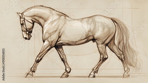 Horse Sketch Illustration