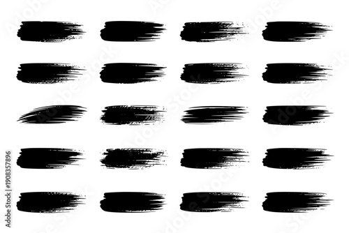 Black Brush Strokes Design