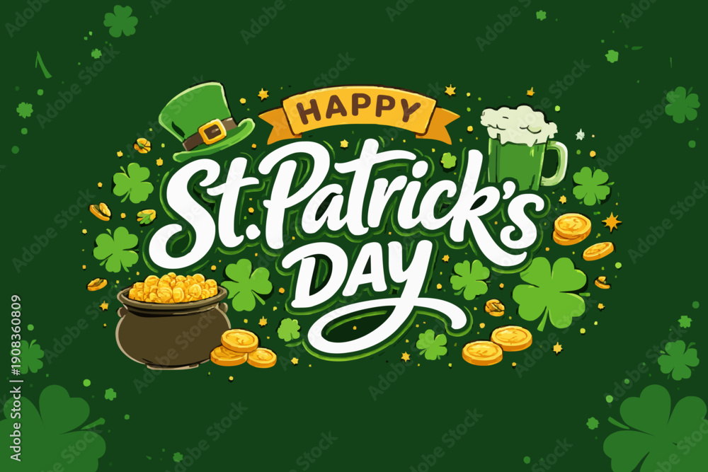 Fototapeta premium Happy Saint Patricks Day