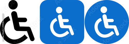 International symbol of access depicting a wheelchair user, representing universal accessibility and disability awareness.