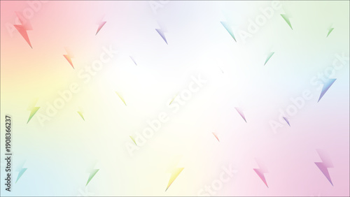 Abstract colorful thunder vector background with stars and festive pattern neon light effect for modern design.