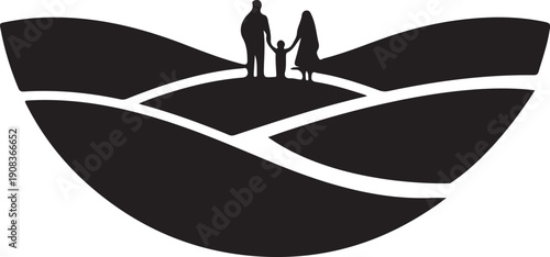 A couple strolling along a winding path in a serene park setting.