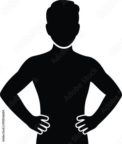 Confident person silhouette