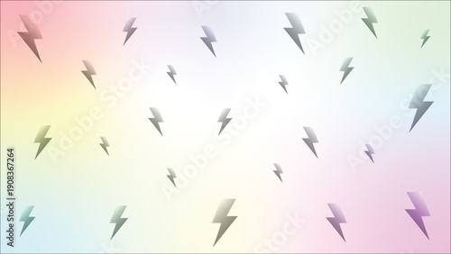 Seamless, colorful arrow thunder pattern neon light effect for modern design.