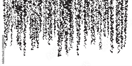 Black radial comics style lines, Straight Vertical Lines, isolated on white background. Speed abstract. Vector illustration