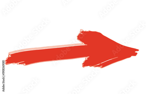 Arrow, red color, transparent background 3