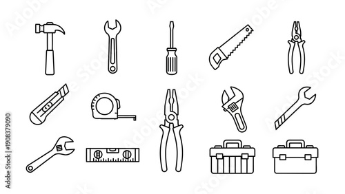 Collection of Various Hand Tools and Equipment.