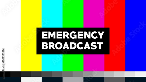 Retro Emergency Broadcast Signal Television Test Pattern	