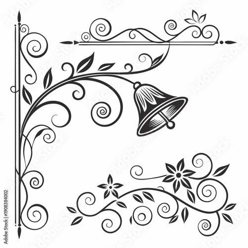 ornamental text divider, elegant border design elements, perfect for web, page decoration, invitations, cards. Vintage style, monochromatic, vector set. Unique, intricate swirls, curls, shapes