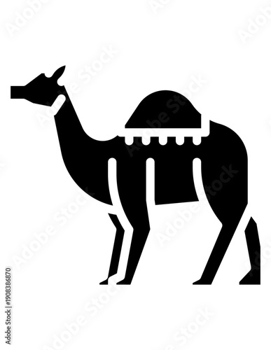 silhouette of a camel glyph icon illustration vector