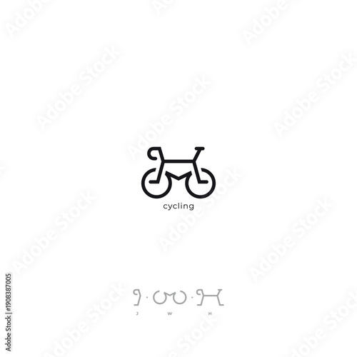 cycling logo design editable template