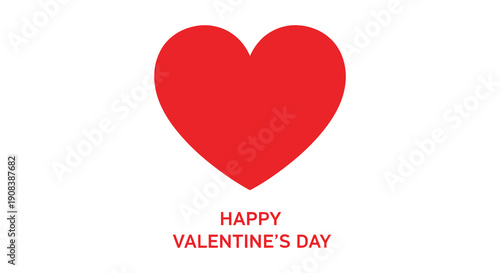 A vibrant red heart illustration is prominently displayed above the text happy valentine s day high quality professional detailed