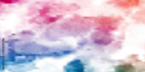Purple lilac orchid pink rose orange coral yellow peach beige white abstract watercolor. Art background. Design. Sky cloud cloudy. Evening sunset. Gradient ombre color. Light soft pale pastel shade.