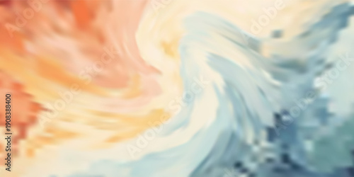 Purple lilac orchid pink rose orange coral yellow peach beige white abstract watercolor. Art background. Design. Sky cloud cloudy. Evening sunset. Gradient ombre color. Light soft pale pastel shade.