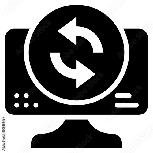 online exchange product goods network solid glyph icon