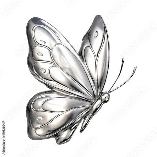 butterfly on white