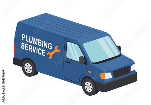 Plumbing service car, vector illustration design