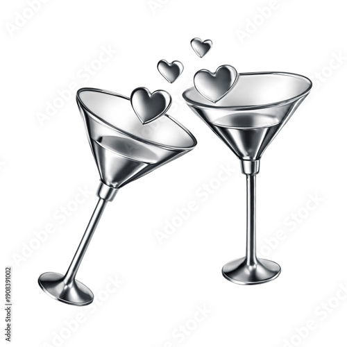 martini glass with olives