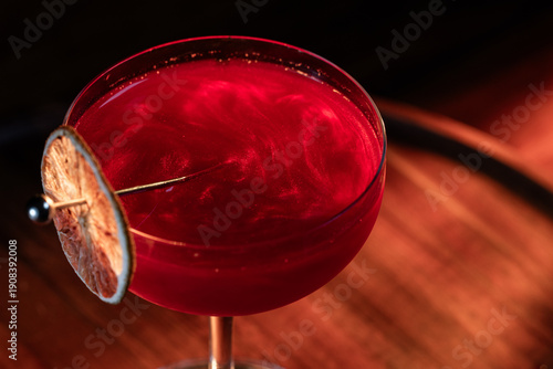 Schilderij op canvas Beautiful texture on a cosmopolitan using reg edible glitter and and a dehydrate