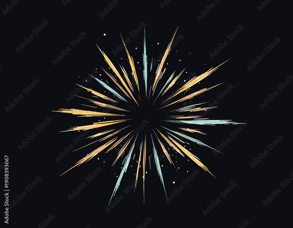 Fototapeta premium Transparent Fireworks Element. Sparkles Star. Radiance flash rays