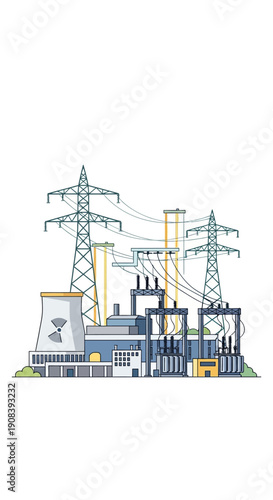 Electric Power Plant Infrastructure and Transmission.