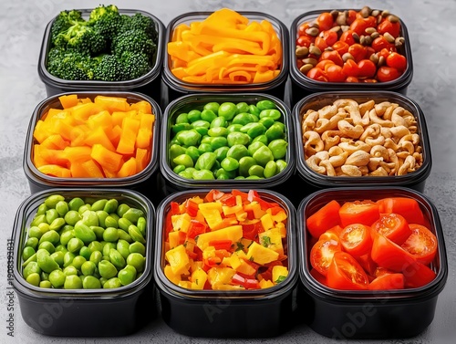 Wallpaper Mural Clean and organized meal prep with visible mineral benefit tags, nutrition awareness design Torontodigital.ca