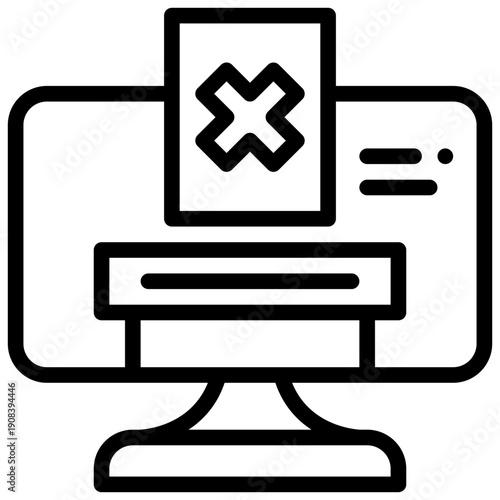 online vote sound elect voting network simple line icon