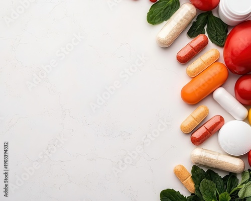 Wallpaper Mural Vitamin and mineral combo chart on kitchen wall, familyfocused health planning Torontodigital.ca