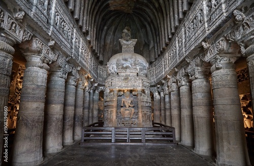 Cave 26 of Maharashtra's ancient Buddhist Ajanta Caves