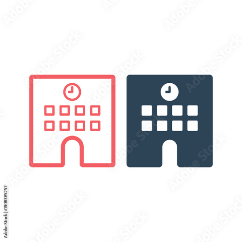 University icons set library sign symbol.