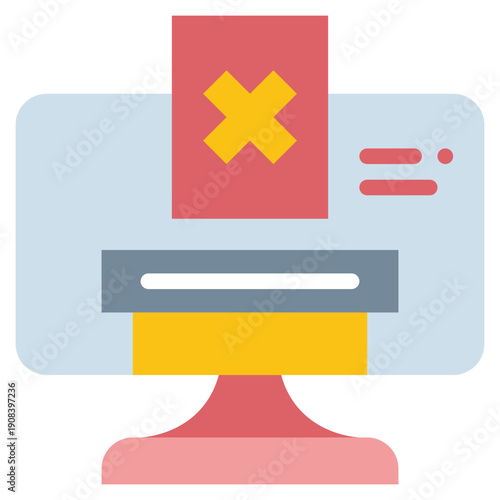 online vote sound elect voting network flat style icon