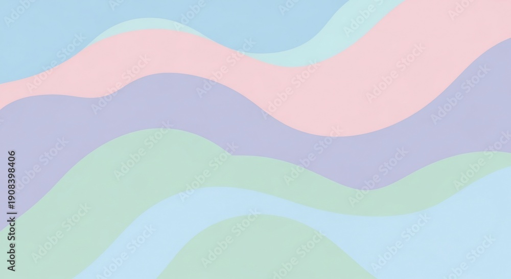 Fototapeta premium Abstract layered pastel waves background for creative projects and designs