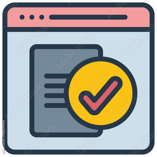 online check document paper report social network filled outline icon