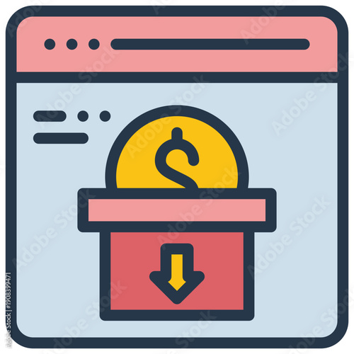 online donate give save filled outline icon