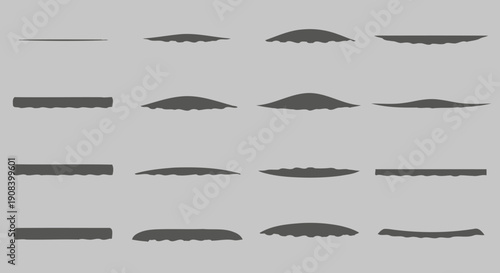 Collection of realistic shadow effects on a transparent background high quality