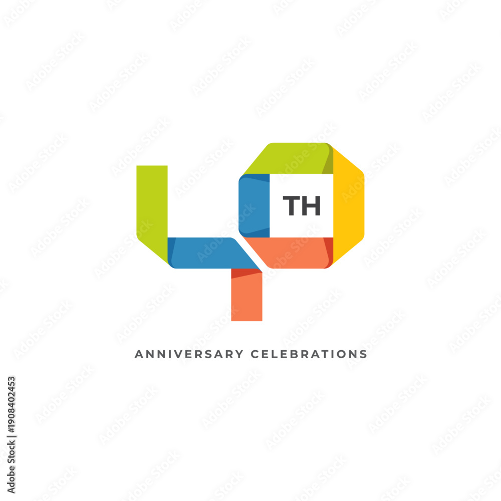 Obraz premium 40 years anniversary celebrations logo concept