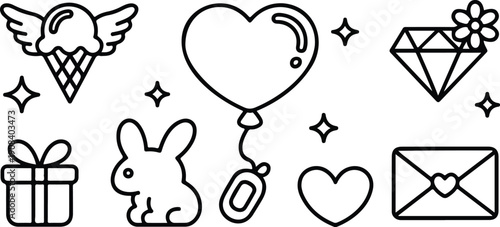 Cute seamless spring pattern with flowers birds and cartoon bunny rabbits in pink easter style