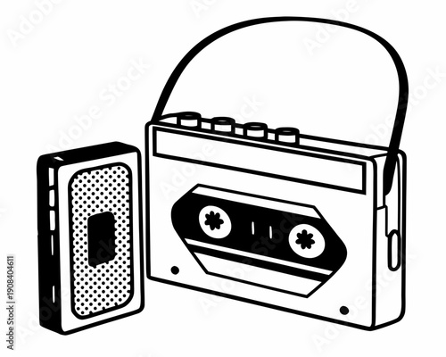 Black and white hand-drawn illustration of a saxophone.