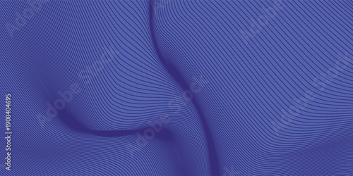Blue abstract background with elegant wavy line arrangement.