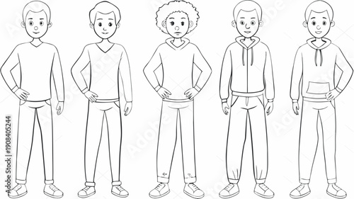 Diverse group of young adults standing confidently together