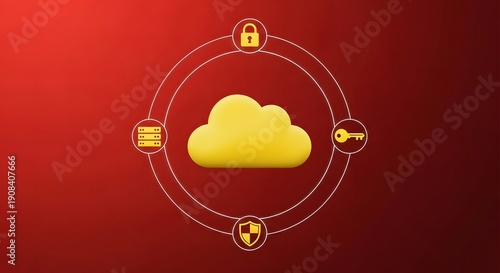 Cloud computing security and data protection concept