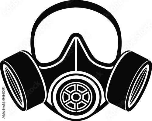  Respirator silhouette line art