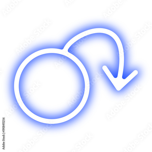 Neon Erectile Dysfunction Symbol 