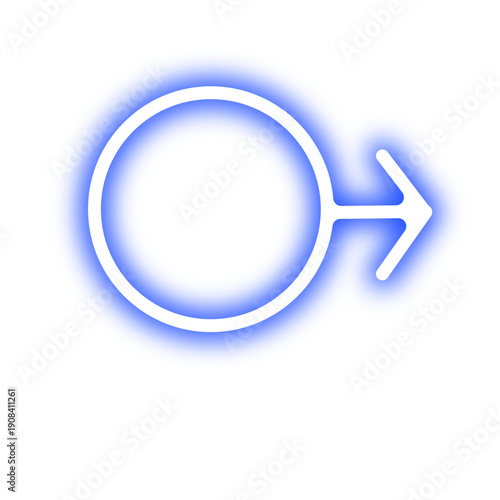 Neon Erectile Dysfunction Symbol 