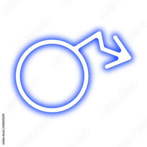Neon Erectile Dysfunction Symbol 