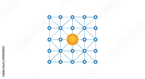 Blockchain Network Grid with Coin Nodes